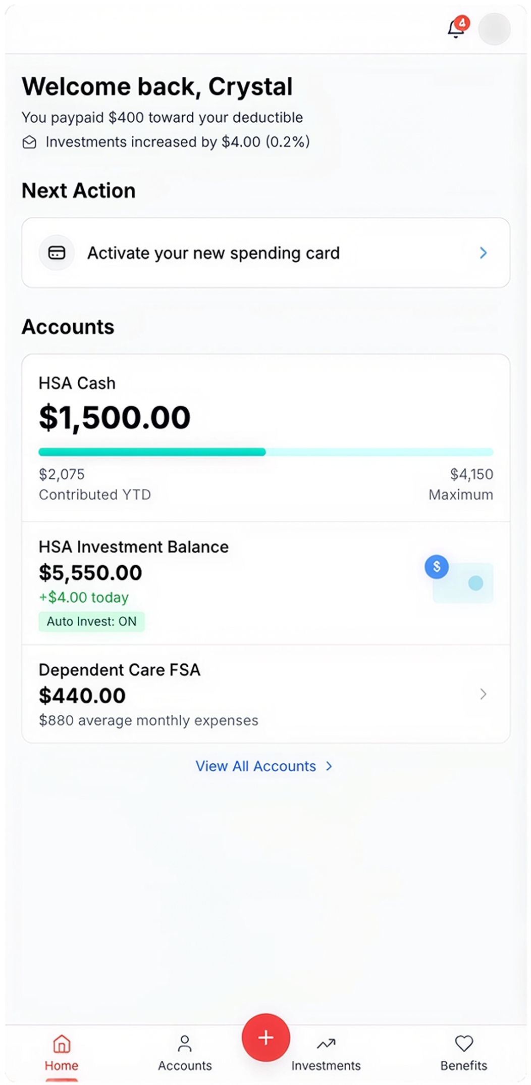 CDH Home - Welcome back, Crystal